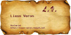 Liess Veron névjegykártya